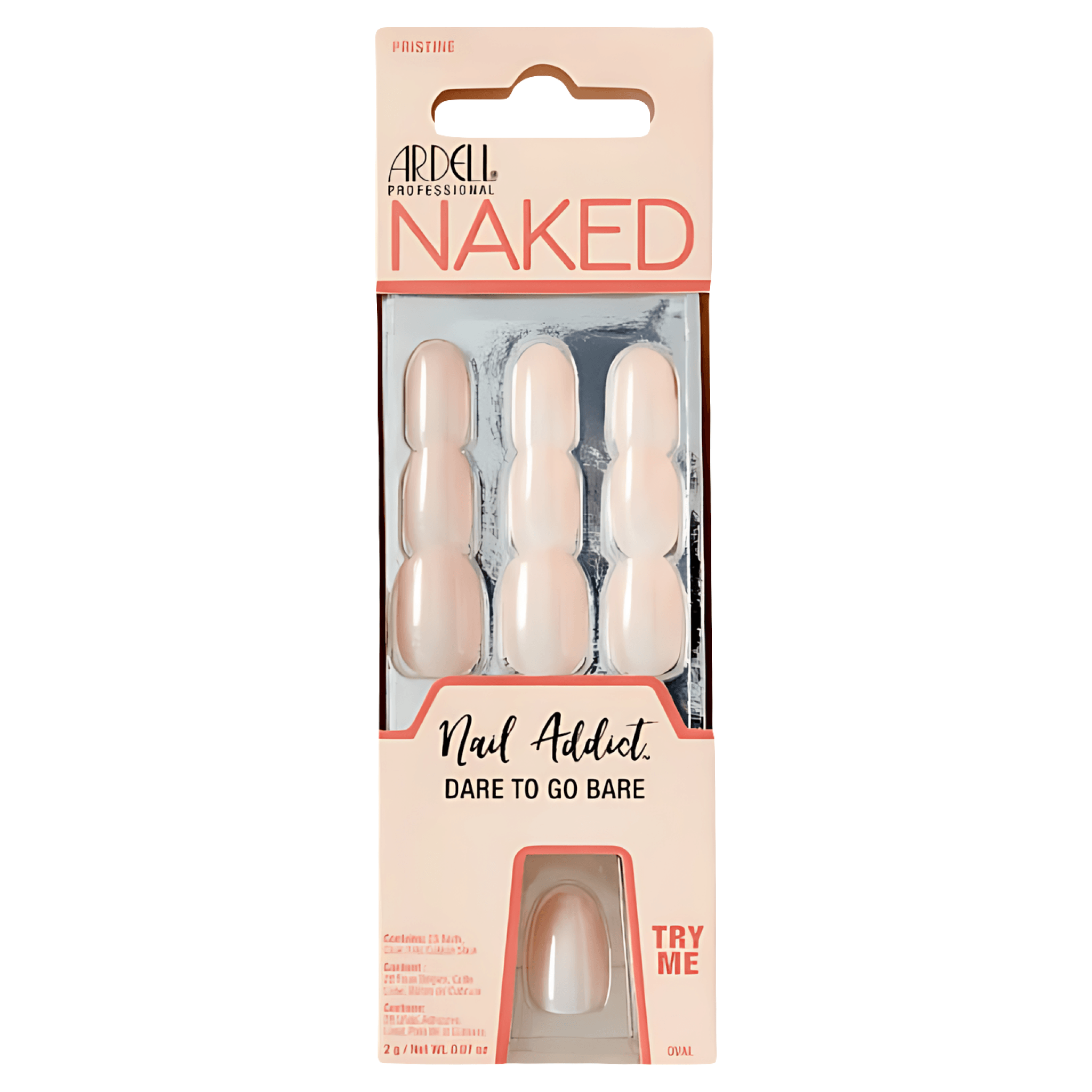 Unghii false Ardell Press on Naked Pristine, 1 set