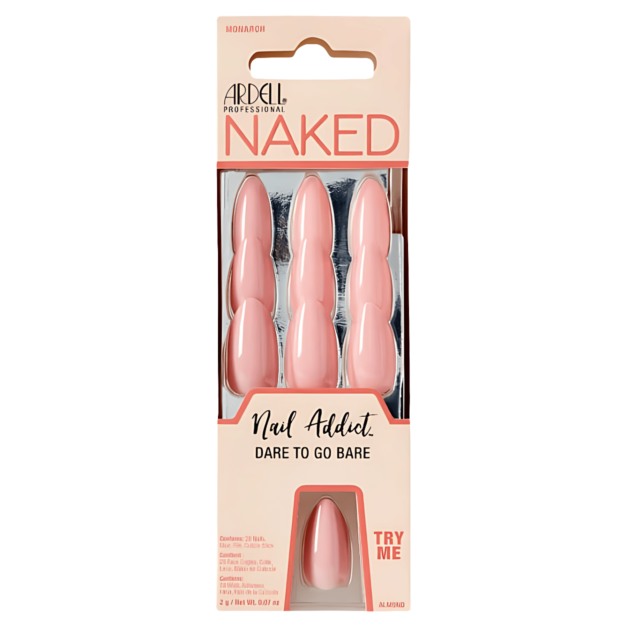 Unghii false Ardell Press on Naked Monarch, 1 set