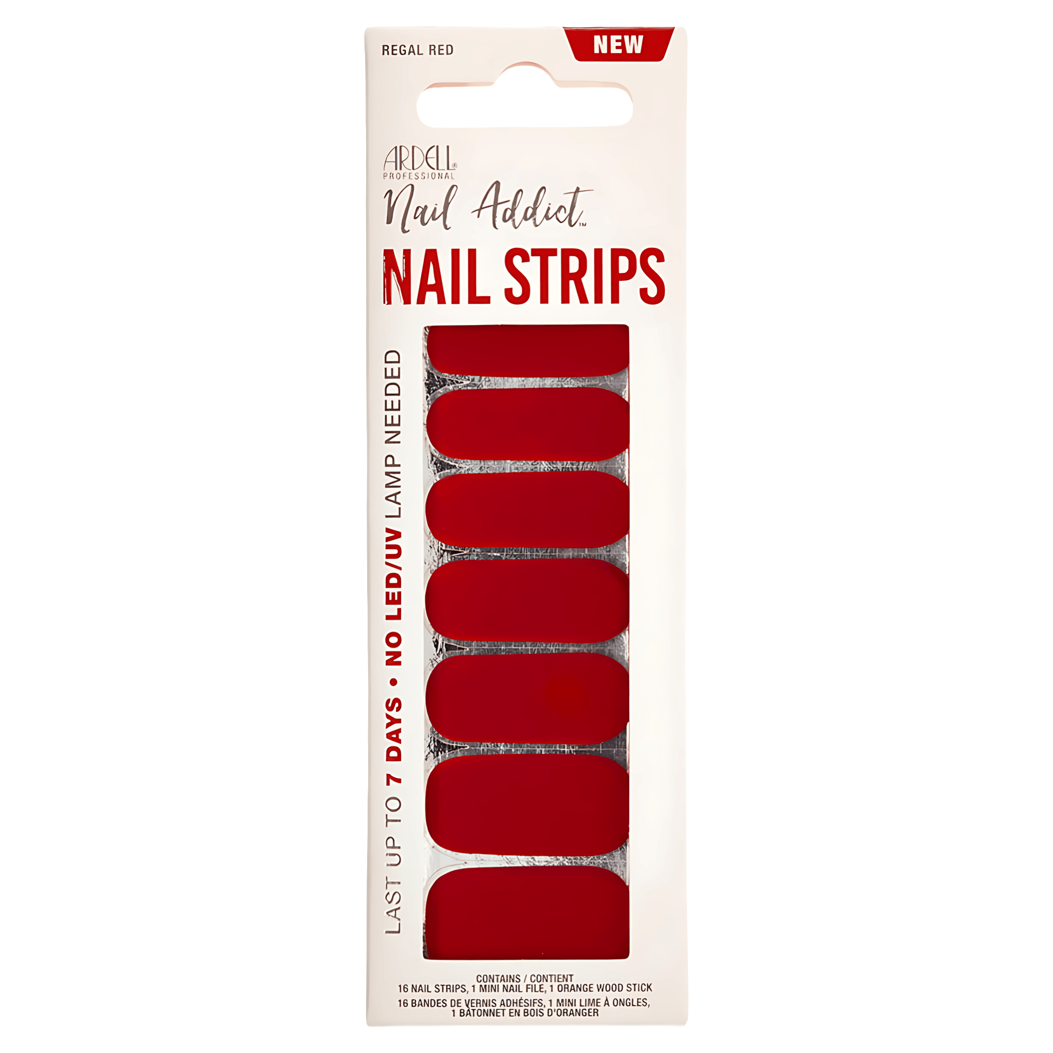 Unghii false autoadezive Ardell Regal Red, 1 set