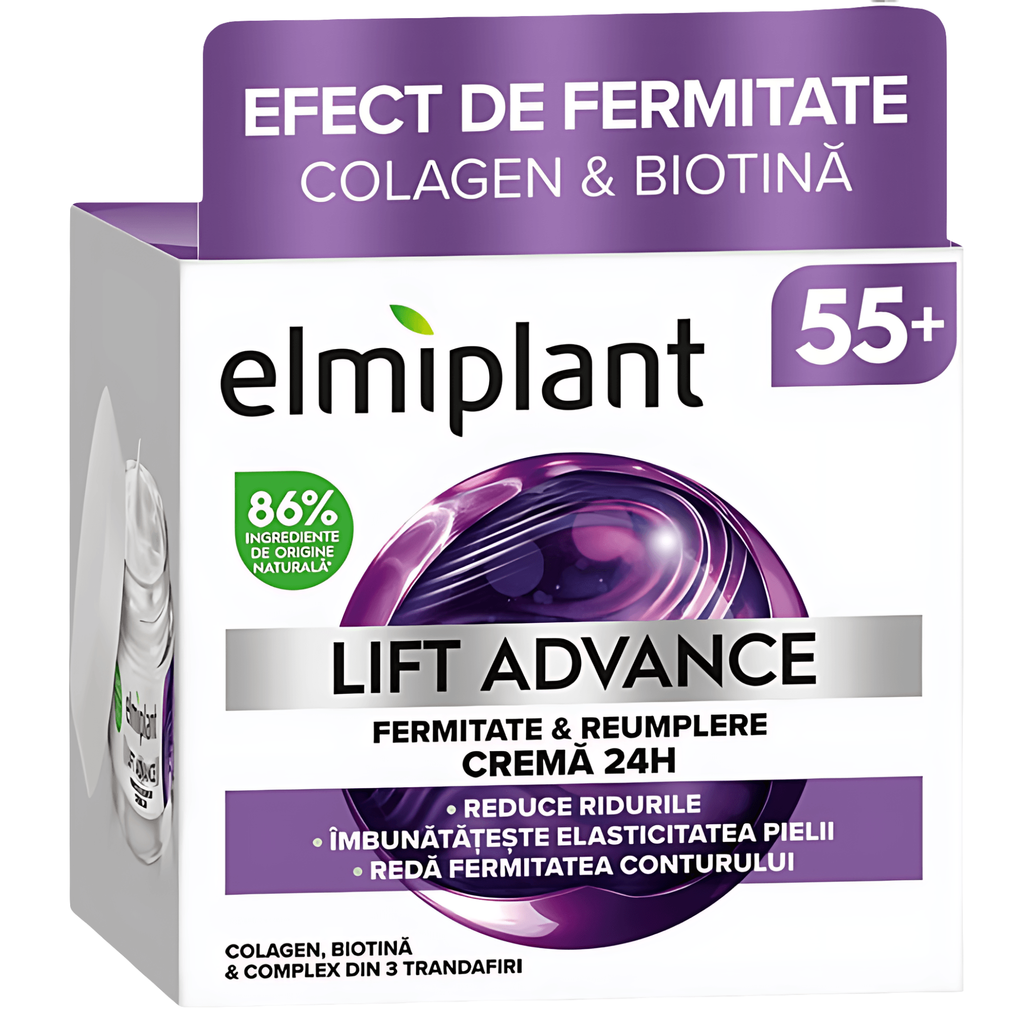 Crema de fata pentru fermitate si reumplere Elmiplant Lift Advance, pentru varsta 55+, 50 ml