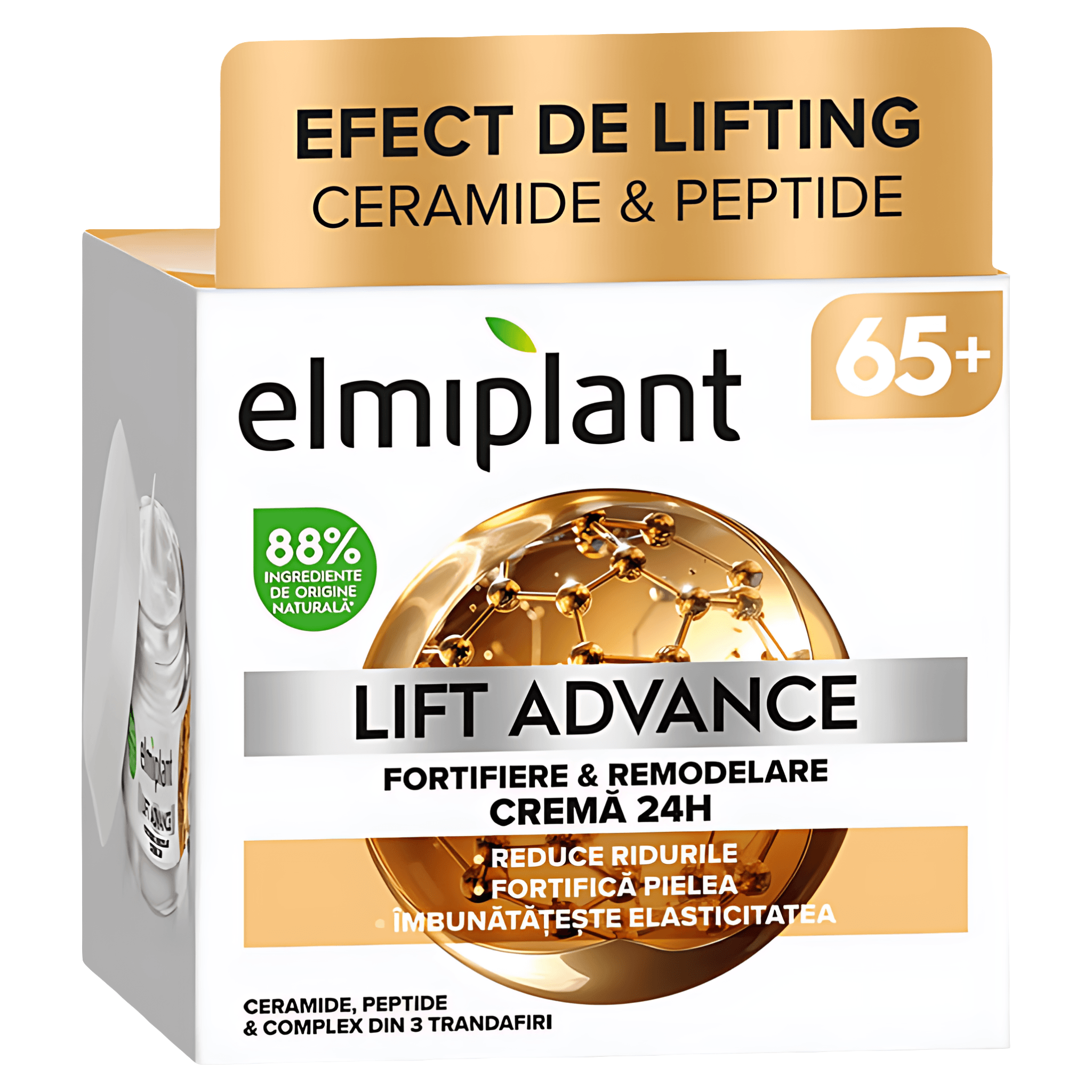 Crema de fata pentru fortifiere si remodelare Elmiplant Lift Advance, pentru varsta 65+, 50 ml