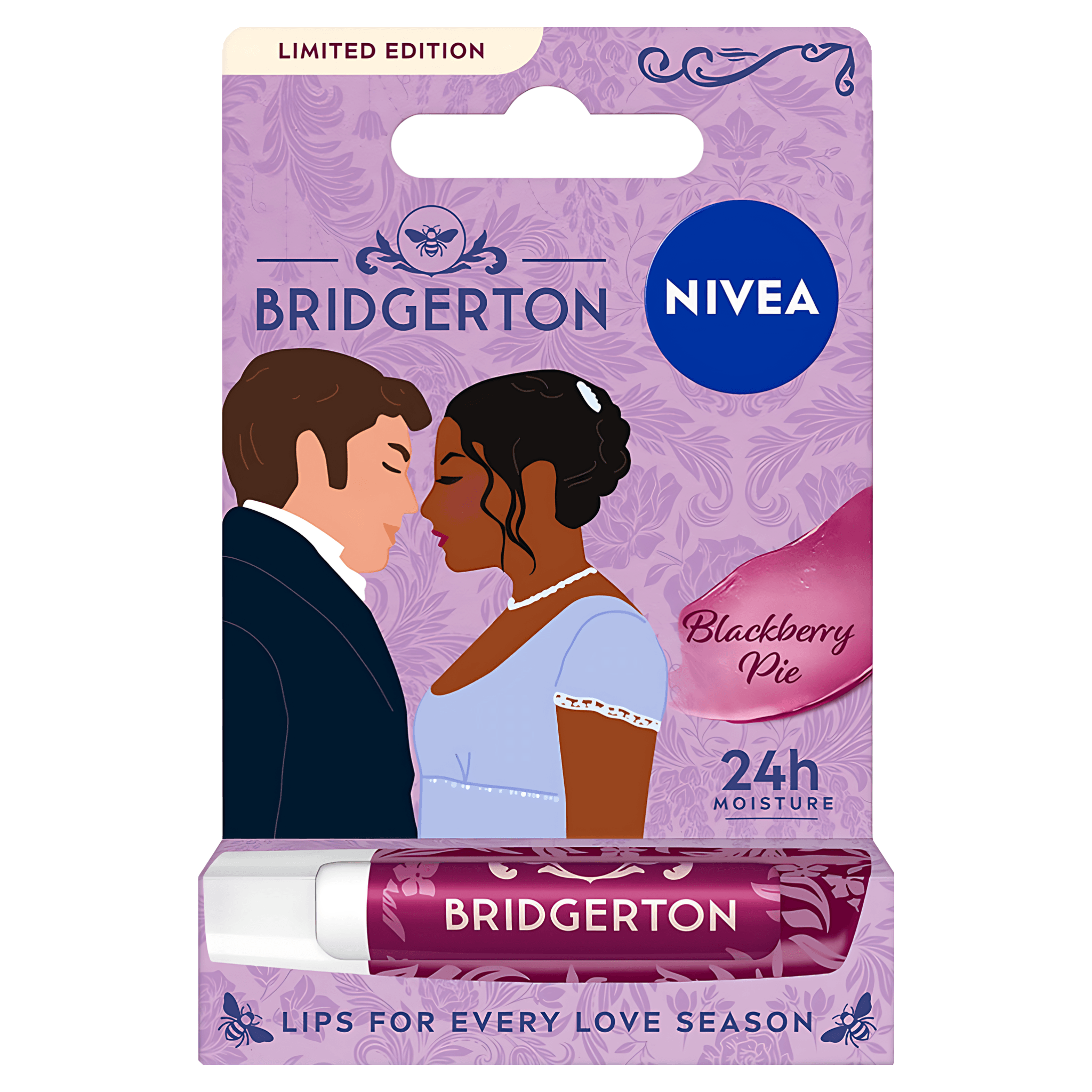 Balsam de buze Nivea Blackberry Pie Bridgerton, 4.8 g