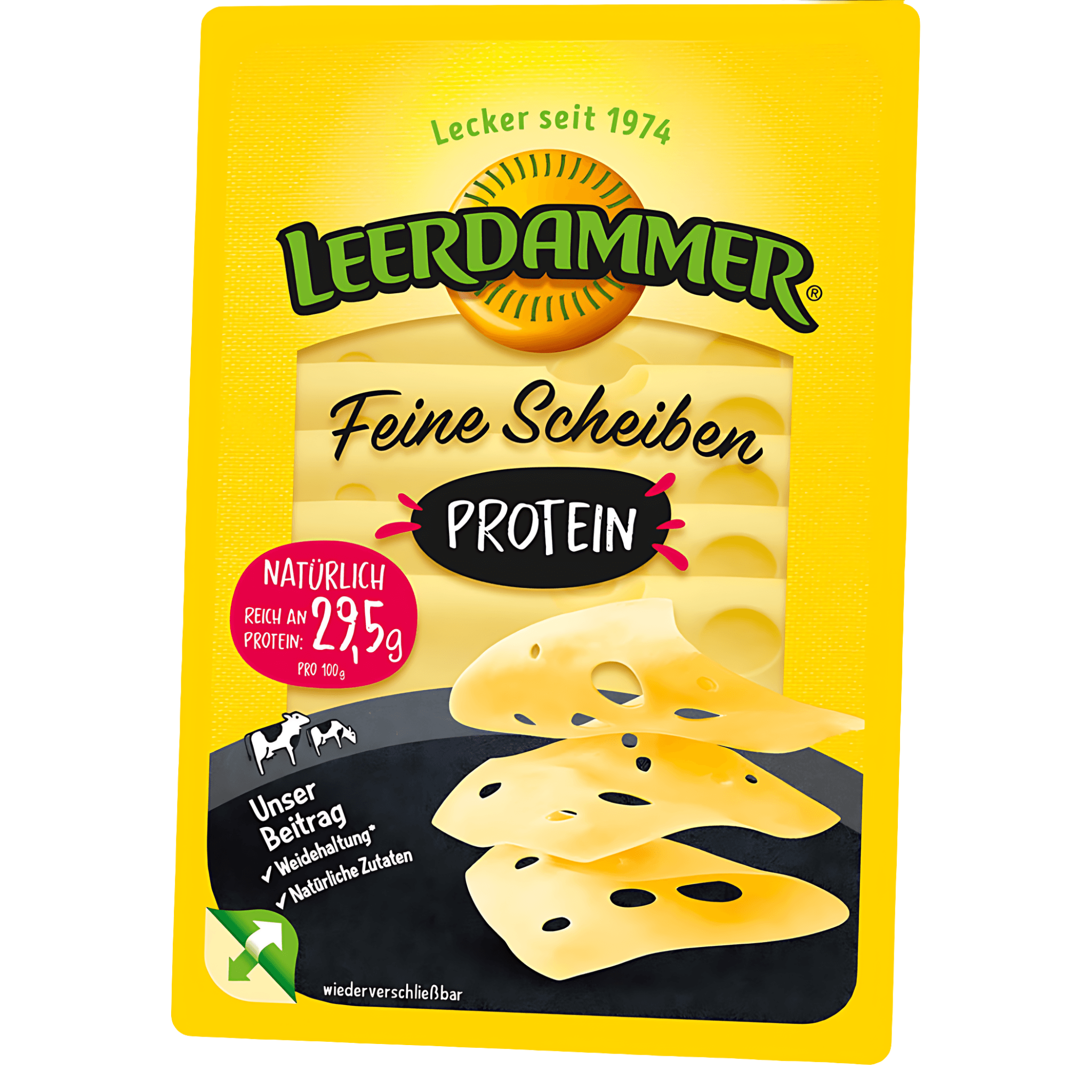 Branza maturata feliata Leerdammer Protein, 100 g