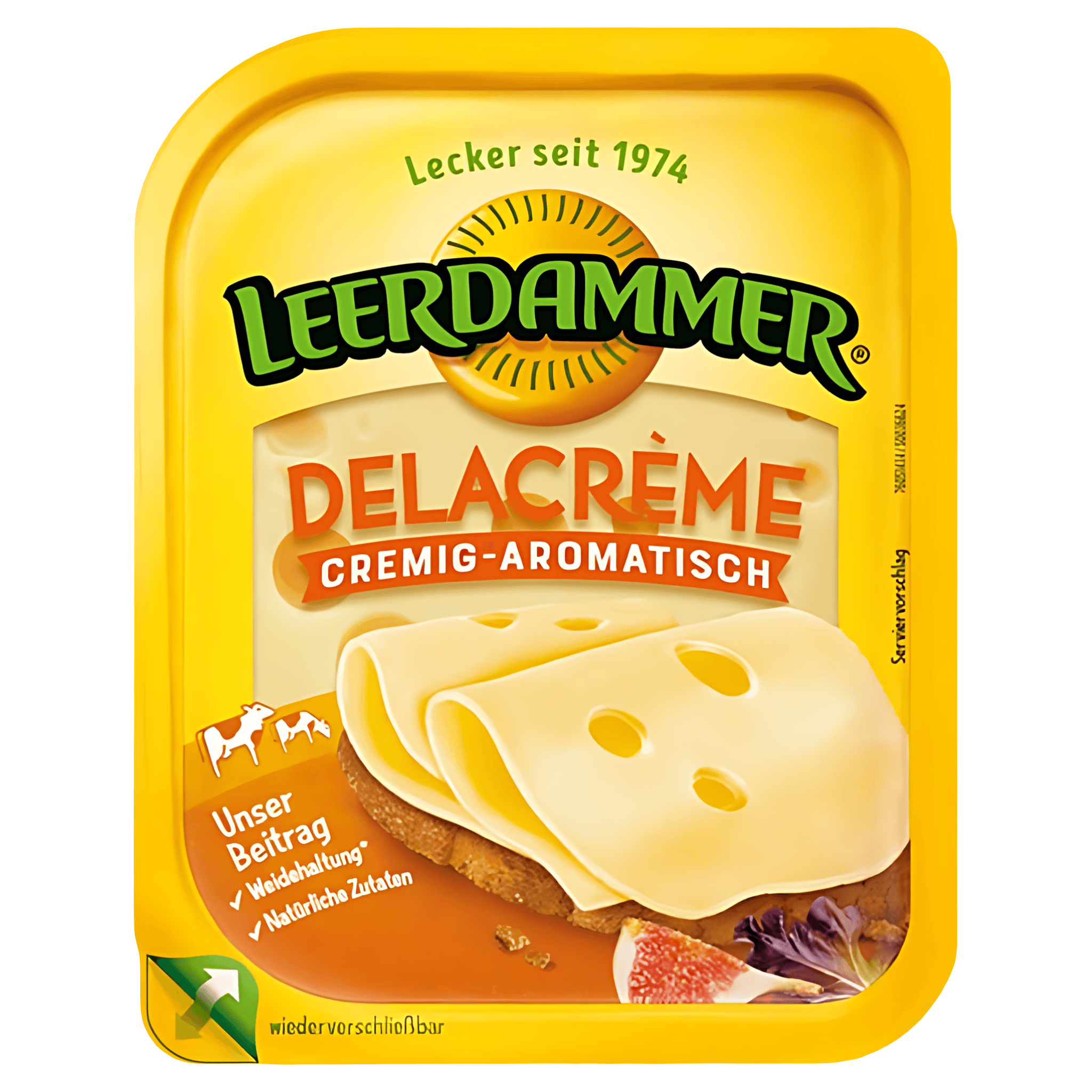 Branza feliata Leerdammer Delacreme, 5 felii, 125 g