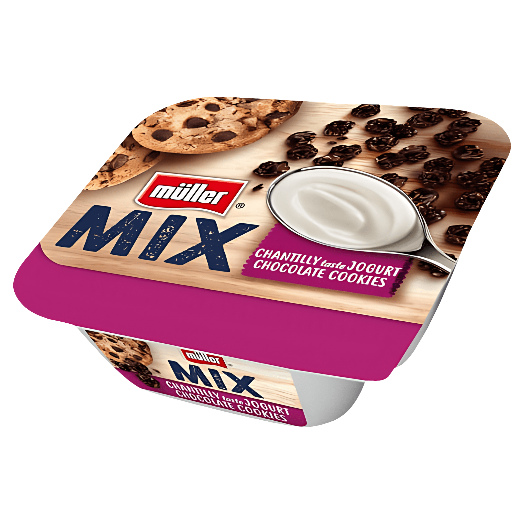 Iaurt cu fursecuri cu ciocolata Muller Mix, 130 g