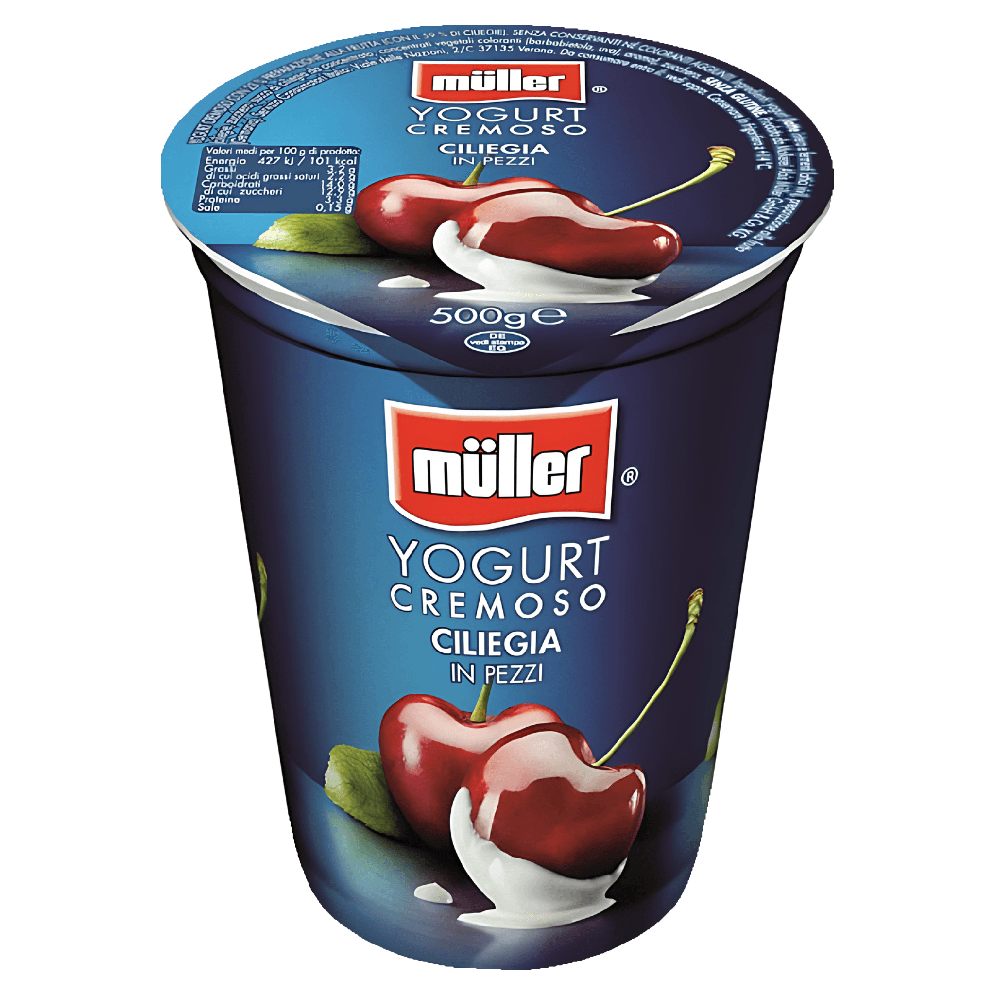 Iaurt cu cirese Muller, cremos, 500 g