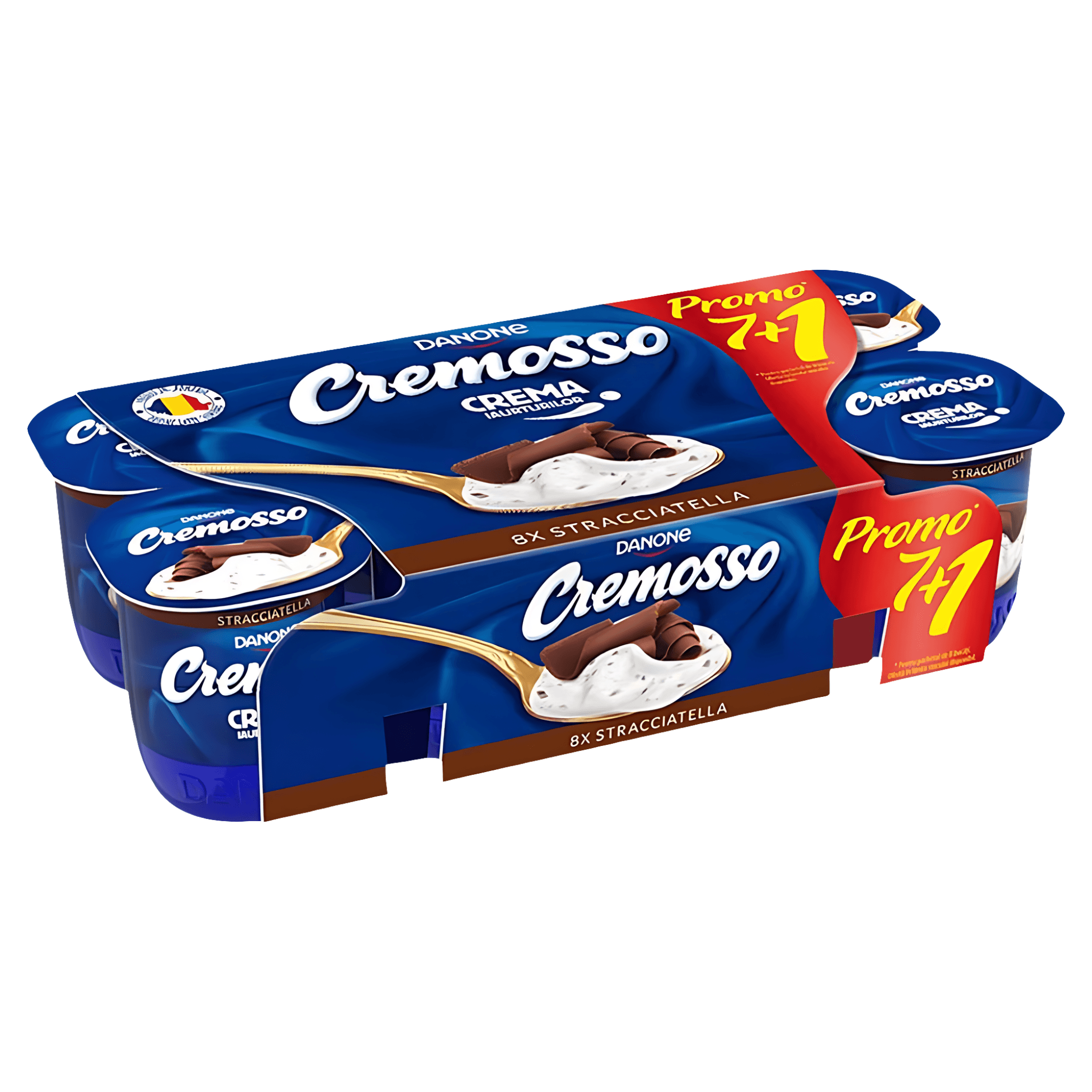 Iaurt cu stracciatella Cremosso, (7+1) x 125 g