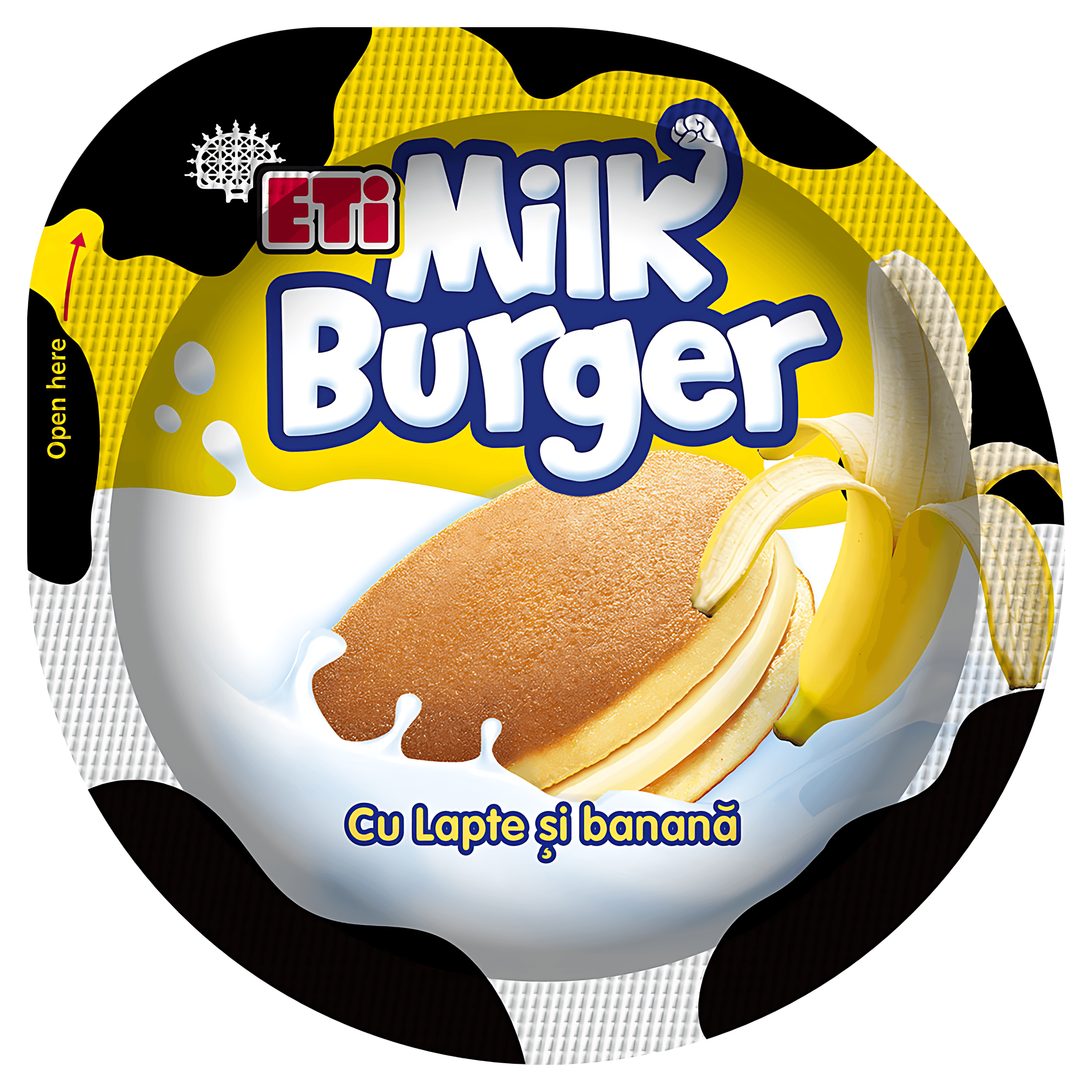 Prajitura cu lapte si banana Eti Milk Burger, 35 g