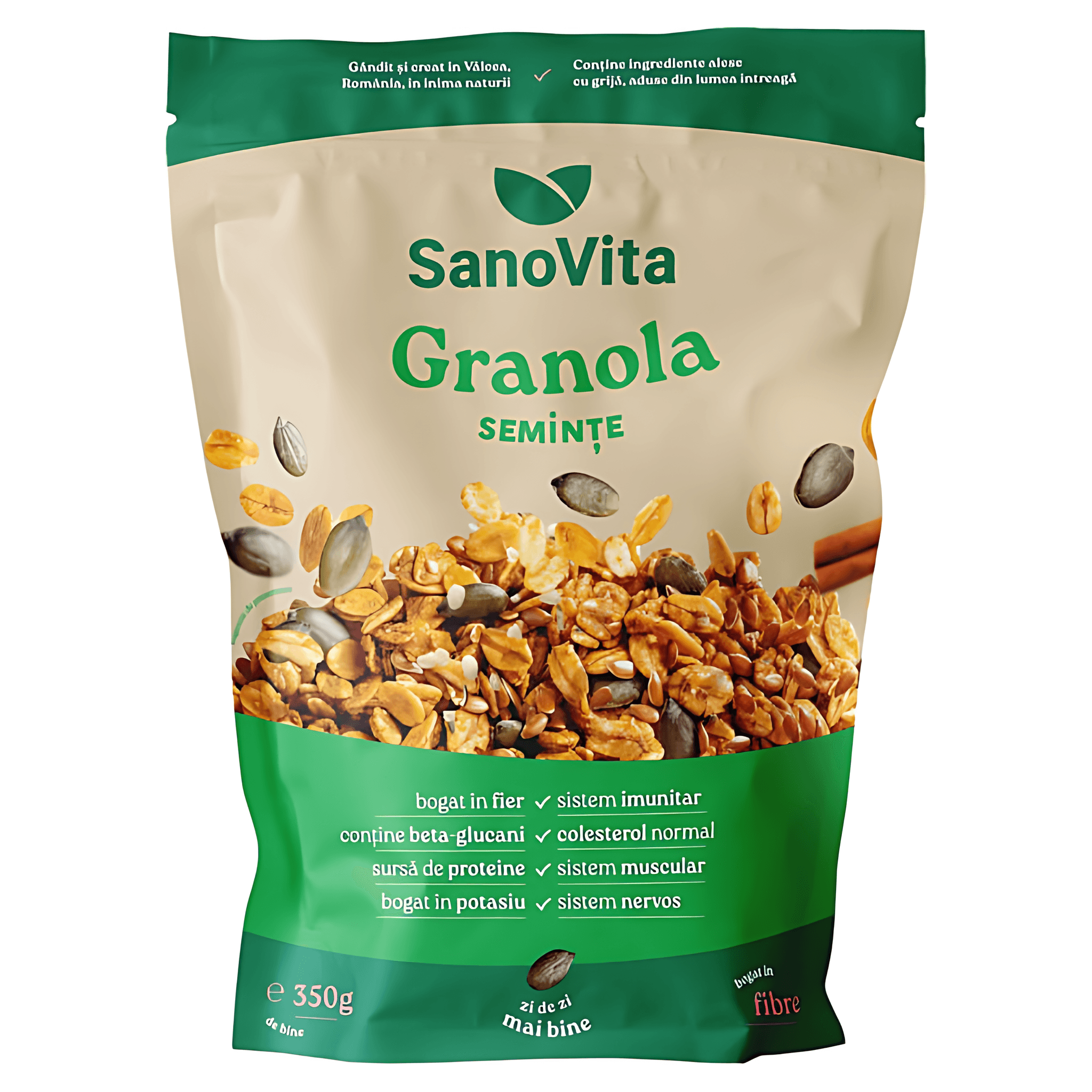 Granola cu seminte SanoVita, 350 g