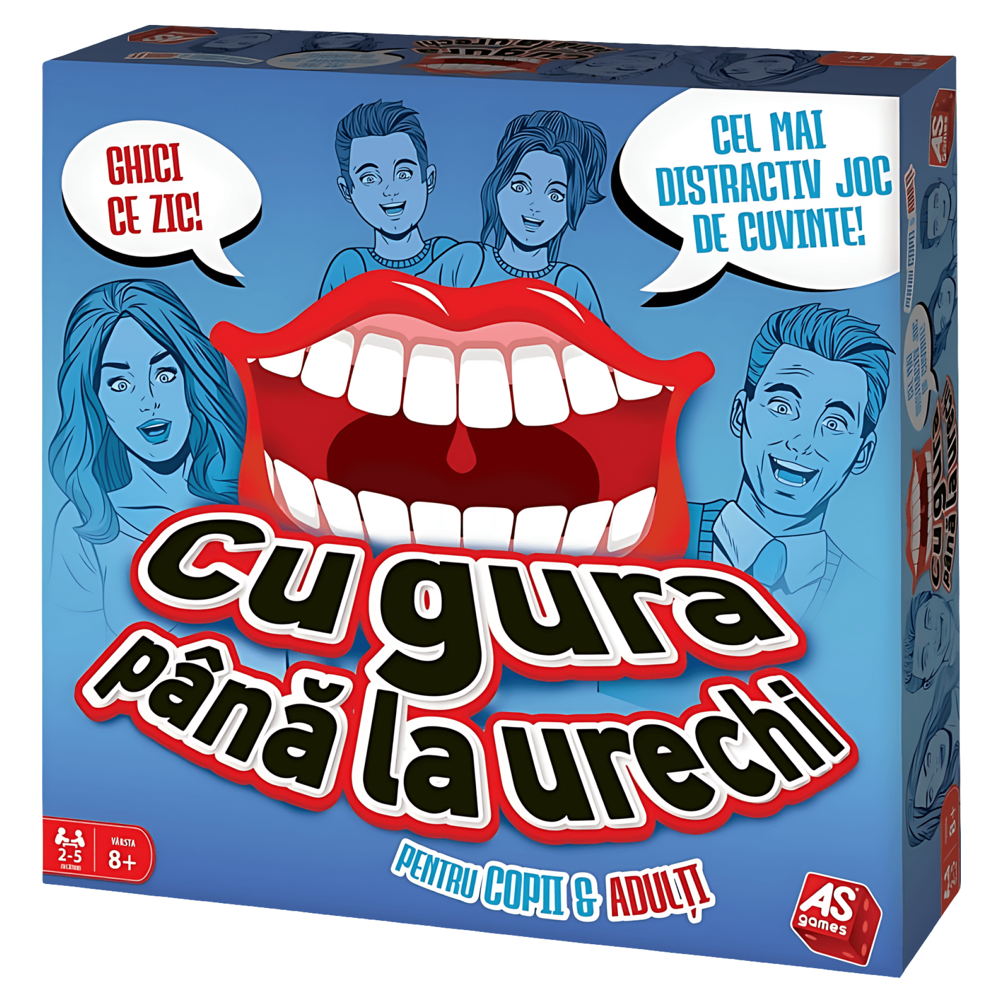 Joc de societate AS Games copii si adulti, cu gura pana la urechi