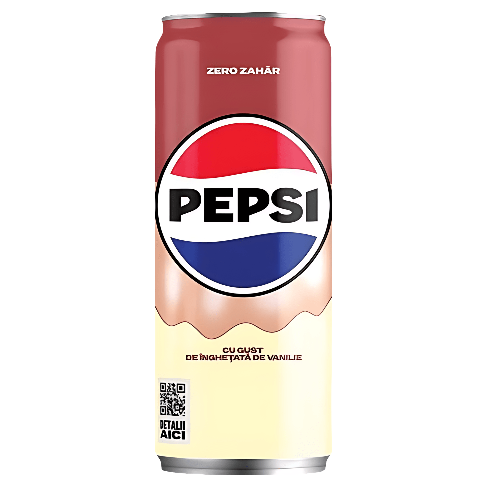 Bautura carbogazoasa cu gust de inghetata de vanilie Pepsi Zero Zahar, 0.33 l