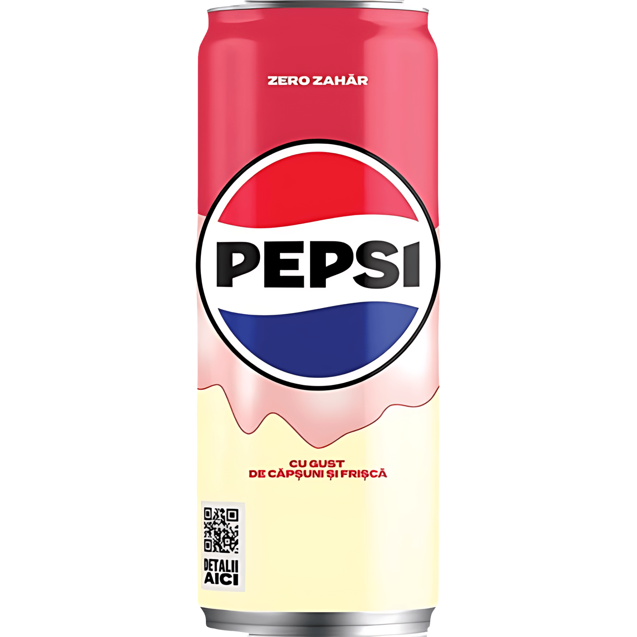 Bautura carbogazoasa cu gust de capsuni si frisca Pepsi Zero Zahar, 0.33 l
