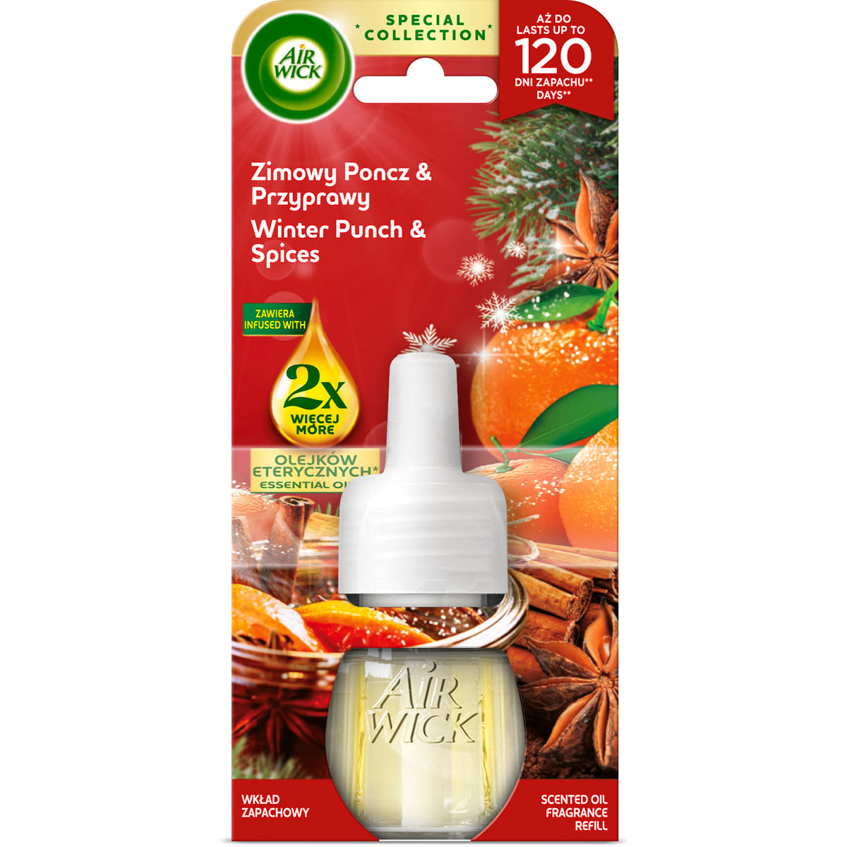 Rezerva odorizant electric Air Wick, parfumuri de iarna si condimente, 19 ml