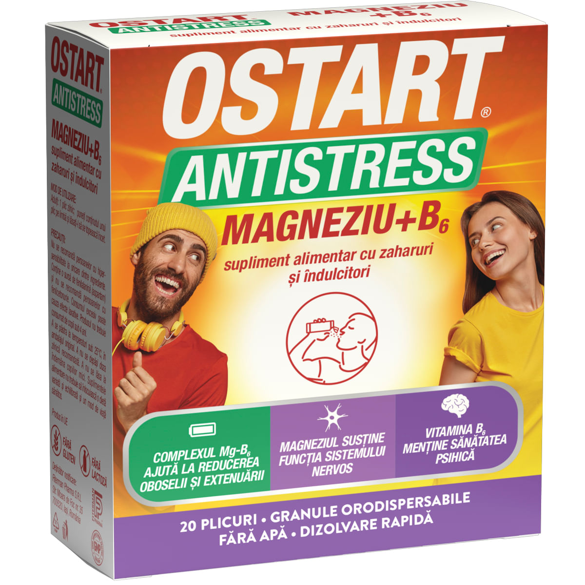 Plicuri Ostart Antistress Magneziu si B6 Fiterman, 20 plicuri
